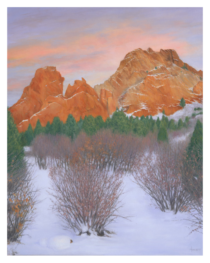 Winter Sunset at the Garden of the Gods